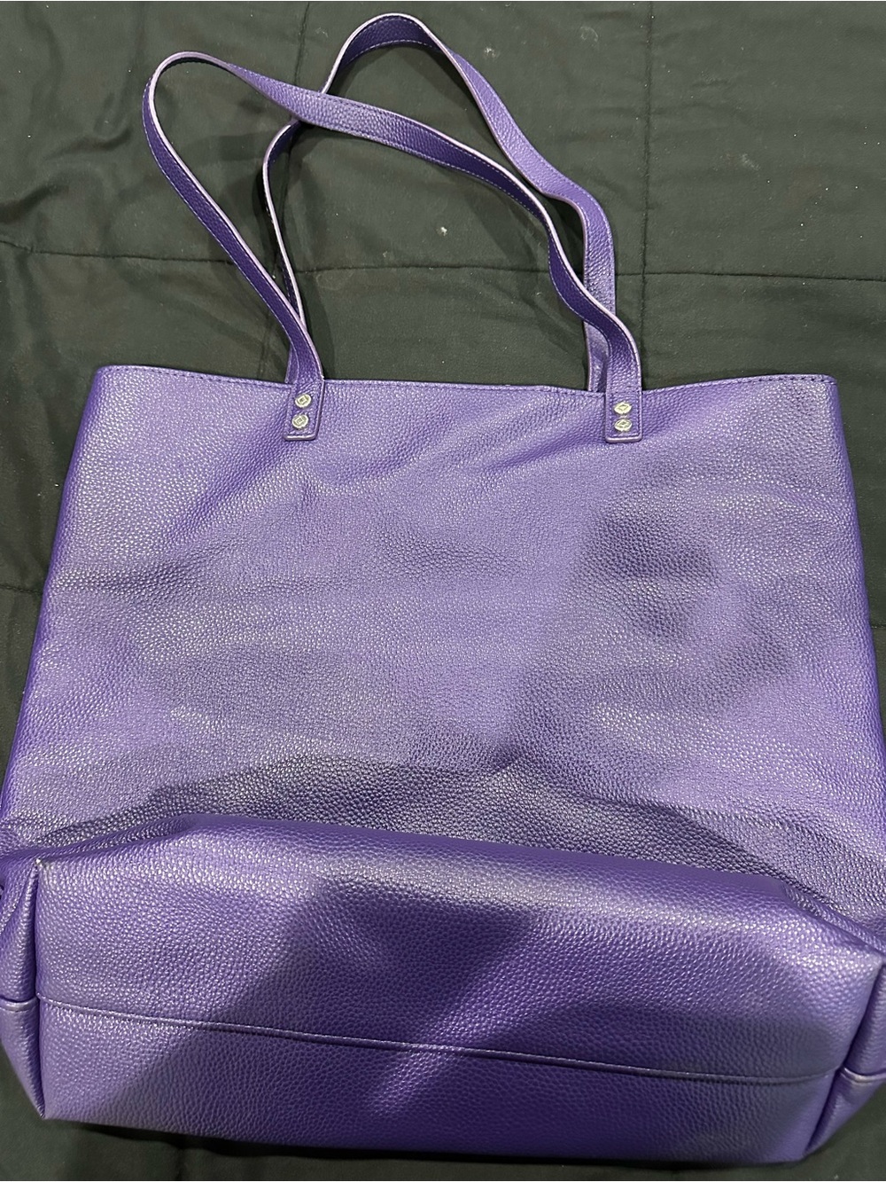 thirty-one Around Town Purple Pebbled Leather Tote